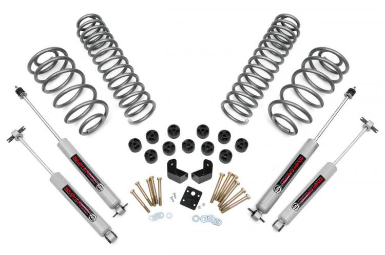 Rough Country 3.75 In Lift Kit N3 Shocks 97-06 Wrangler 6Cyl. - Click Image to Close